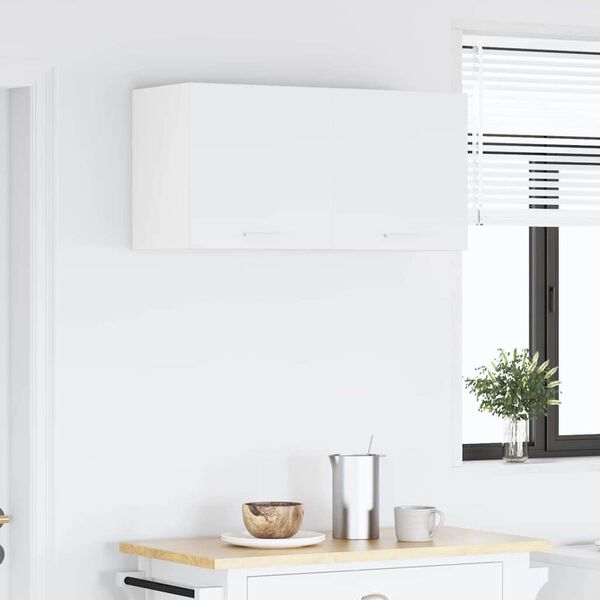 vidaXL Hengende skap med d&oslash;r 2 pcs Hvit 40 x 31 x 40 cm Konstruert tre