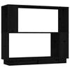 vidaXL Bokhylle/romdeler svart 80x25x70 cm heltre furu