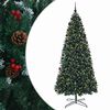 vidaXL Kunstig hengslet juletre med julekuler 400 cm 600 LED-lys