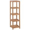 vidaXL Baderomshylle 4 etasjer heltre teak 42x42x165 cm