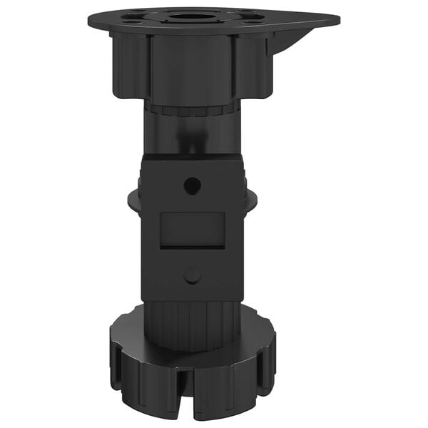 vidaXL M&oslash;belf&oslash;tter Justerbar 2 pcs Svart 46 x 46 x 128 mm PP