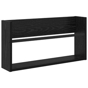vidaXL Magasinreol med hylle Svart Eik 60 x 12 x 30 cm Konstruert tre