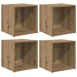 vidaXL TV-benksett 4 pcs Artisan Eik 37 x 35 x 37,5 cm Konstruert tre