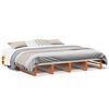 vidaXL Sengeramme uten madrass voksbrun 180x200 cm heltre furu