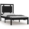 vidaXL Sengeramme svart heltre 100x200 cm