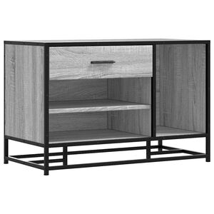 vidaXL Skobenk gr&aring; sonoma 80x40x53,5 cm konstruert tre og metall