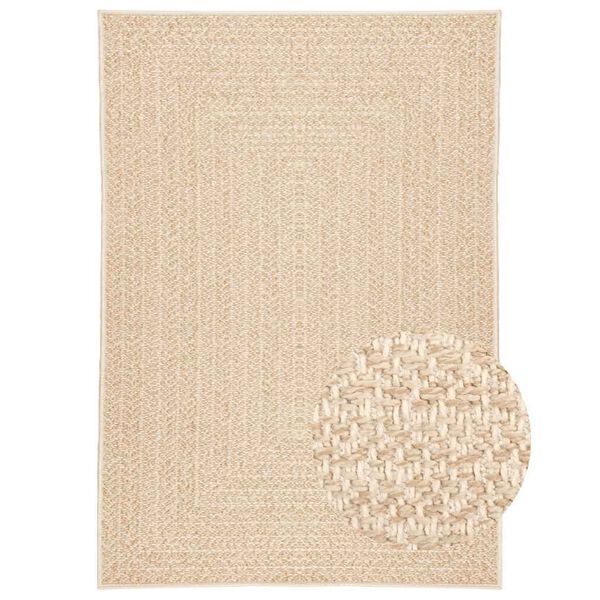 vidaXL Teppe ZIZUR beige 140x200cm jute-utseende innend&oslash;rs og utend&oslash;rs