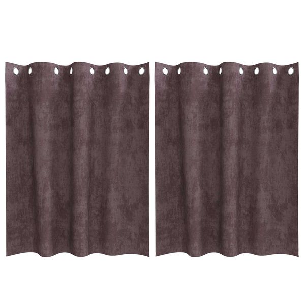 vidaXL Fløyel Gardiner med gardiner 2 pcs Brun 140 x 140 cm Fløyel