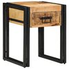 vidaXL Avlastningsbord Brun og svart 40 x 40 x 50 cm Massiv mango tre
