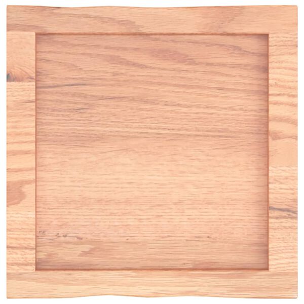 vidaXL Bordplate lysebrun 40x40x(2-4)cm behandlet heltre naturlig kant