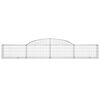 vidaXL Gabionkurver buede 7 stk 300x30x40/60 cm galvanisert jern