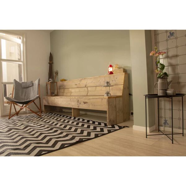 Bo-Camp Uteteppe Chill mat Wave 2,7x2 m svart og hvit