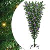 vidaXL Opp ned K&uuml;nstig forberedt juletre med ballsett gr&oslash;nn 150 cm PVC