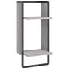 vidaXL Vegghylle med stang sonoma eik 30x25x65 cm