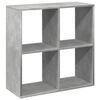 vidaXL Romdeler bokhylle betonggr&aring; 69,5x29x69,5 cm konstruert tre