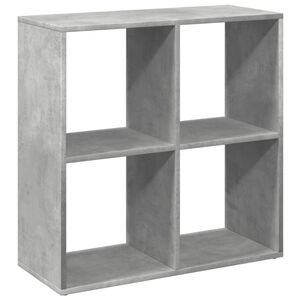 vidaXL Romdeler bokhylle betonggr&aring; 69,5x29x69,5 cm konstruert tre