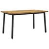 vidaXL 140 x 70 x 75 cm Solid akasietre Hvit og svart Rektangul&aelig;r