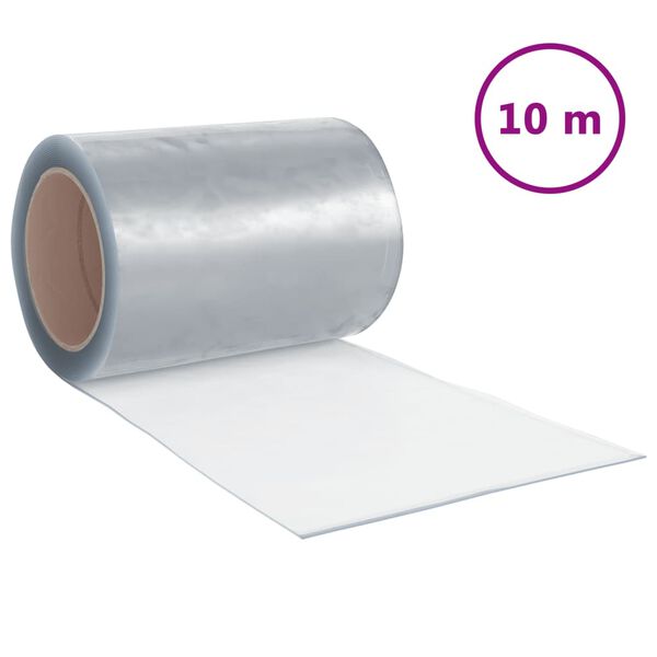 vidaXL D&oslash;rgardin gjennomsiktig 300 mm x 2,6 mm 10 m PVC