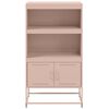 vidaXL Highboard rosa 68,5x38,5x123,5 cm stål