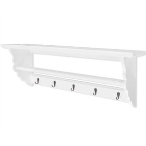 vidaXL Knagghylle MDF Hvit Barokk Stil