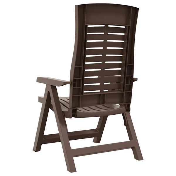 vidaXL Hagestoler 2 stk plast mokka