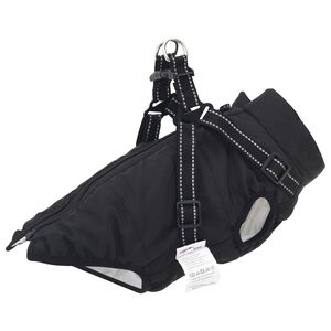 vidaXL Hund Frakk Svart L24 Fleece og polyester
