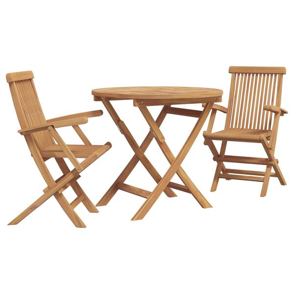 vidaXL Hage Spisegruppe 3 pcs Brun Heltre teak