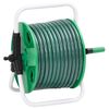 vidaXL Frittst&aring;ende slangetrommel gr&oslash;nn med slangefester 0,5" 20 m PVC