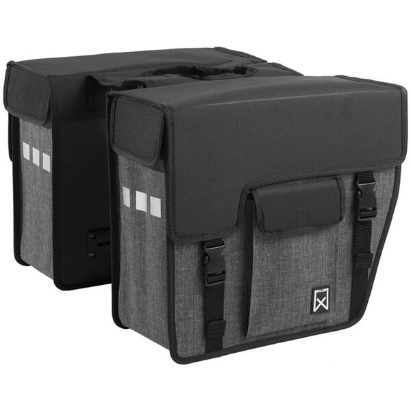 Willex Sykkelvesker 33 L svart og gr&aring; 10713