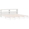 vidaXL Hodegavl med hyller hvit 200 cm heltre furu