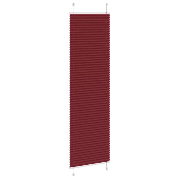 vidaXL Pliss&eacute;gardin Bordeaux R&oslash;d 60x200 cm Stoff Bredde 59,4 cm