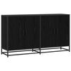 vidaXL Serviesskap Svart eik 134 x 35 x 76 cm Konstruert tre