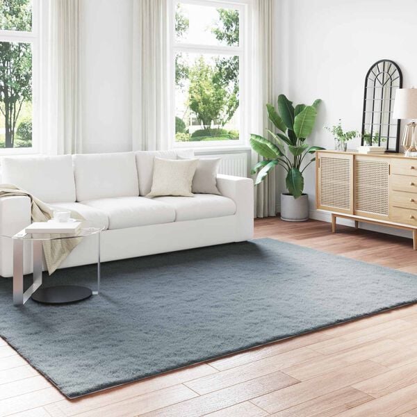vidaXL Kunstpels Kanin Teppe Olite Antrasitt 240 x 340 cm Polyester