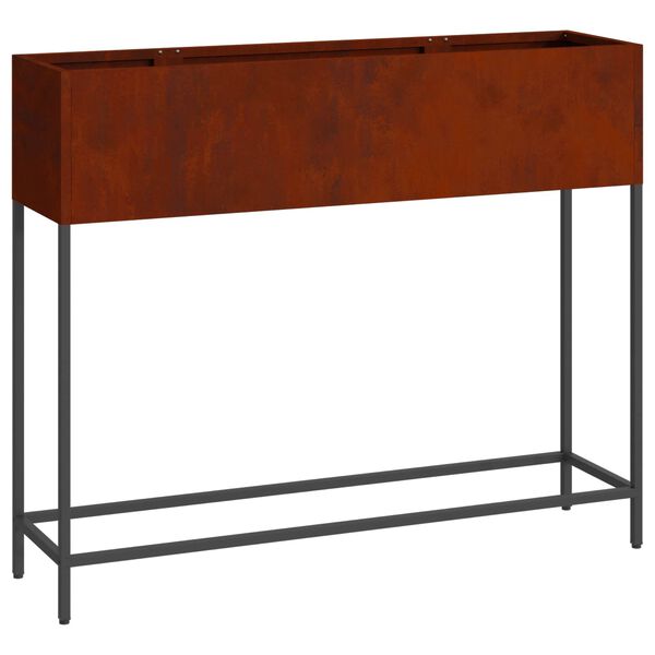 vidaXL Hevet Hageplante Rusten 100 x 26 x 82 cm Cortenst&aring;l