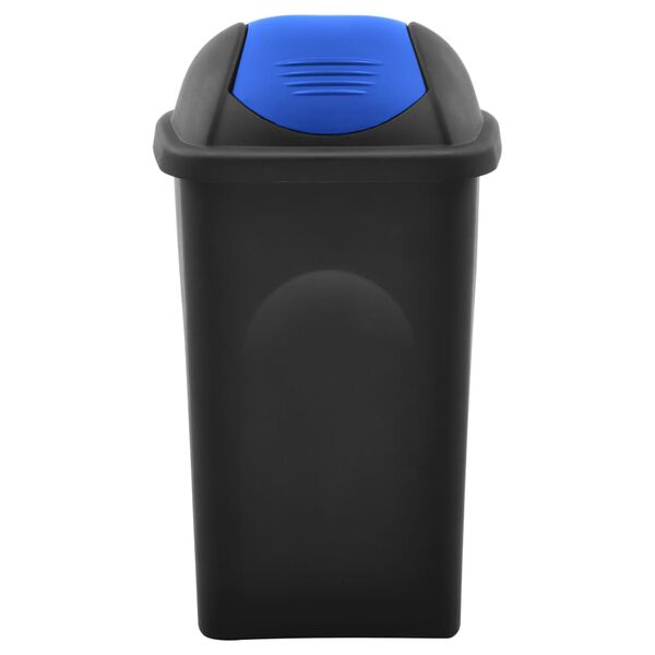 vidaXL S&oslash;ppelb&oslash;tte med svinglokk 60L svart og bl&aring;