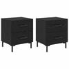 vidaXL Nattbordskap 2 stk. Svart Eik 40 x 35 x 47,5 cm Konstruert tre