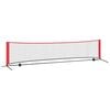 vidaXL Tennis Nett Svart og R&oslash;d 396 x 92 x 87 cm Polyester