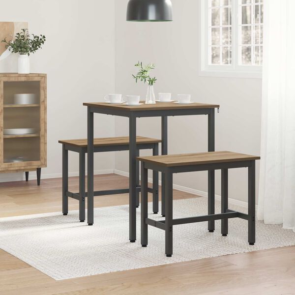 vidaXL Spisebord METALL