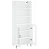vidaXL Highboard hvit 69,5x34x180 cm konstruert tre