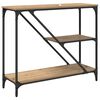 vidaXL Konsollbord Artisan Eik 88,5 x 30 x 75 cm Konstruert tre