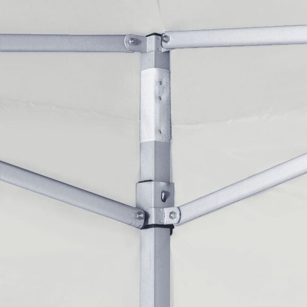 vidaXL Sammenleggbart festtelt 2 sidevegger 2x2m st&aring;l hvit