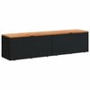 vidaXL Putekasse svart 220x50x54 cm polyrotting akasie