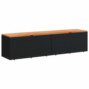 vidaXL Putekasse svart 220x50x54 cm polyrotting akasie