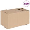 vidaXL Sammenleggbar boks 50 pcs Naturlig 24 x 13 x 13 cm Papp