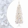 vidaXL Kunstig smalt juletre med julekuler 180 cm 300 LED-lys Varmhvit