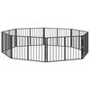 vidaXL Hundeluke 8 pcs Svart 100 x 60 cm Galvanisert St&aring;l