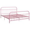 vidaXL Sengeramme rosa metall 180x200 cm