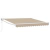 vidaXL Innvendbar Markise Beige 350 x 250 cm Polyester og aluminium