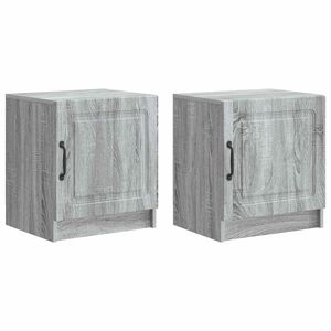 vidaXL Nattbordskap 2 stk. Gr&aring; sonoma 43 x 34,5 x 47 cm Konstruert tre