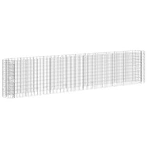 vidaXL Gabion h&oslash;ybed galvanisert jern 470x50x100 cm